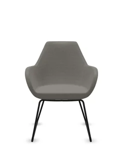 Chaises De Bureau>Camif FLOKK Fauteuil entièrement capitonné pieds luge Fan 10V - Beige