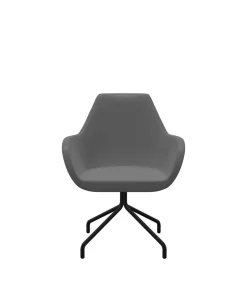 Chaises De Bureau>Camif FLOKK Fauteuil entièrement capitonné piètement 4 branches métal FAN 10H - Gris