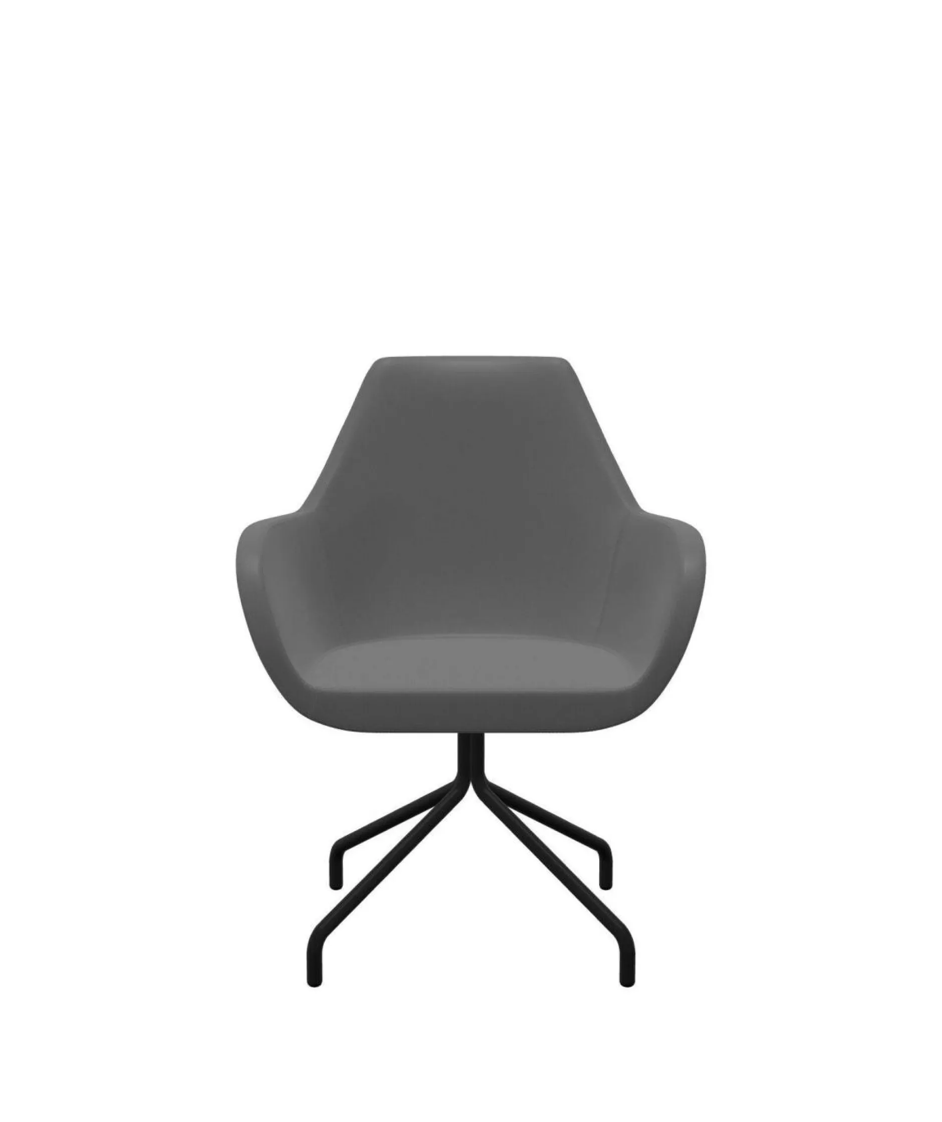 Chaises De Bureau>Camif FLOKK Fauteuil entièrement capitonné piètement 4 branches métal FAN 10H - Gris