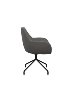 Chaises De Bureau>Camif FLOKK Fauteuil entièrement capitonné piètement 4 branches métal FAN 10H - Gris