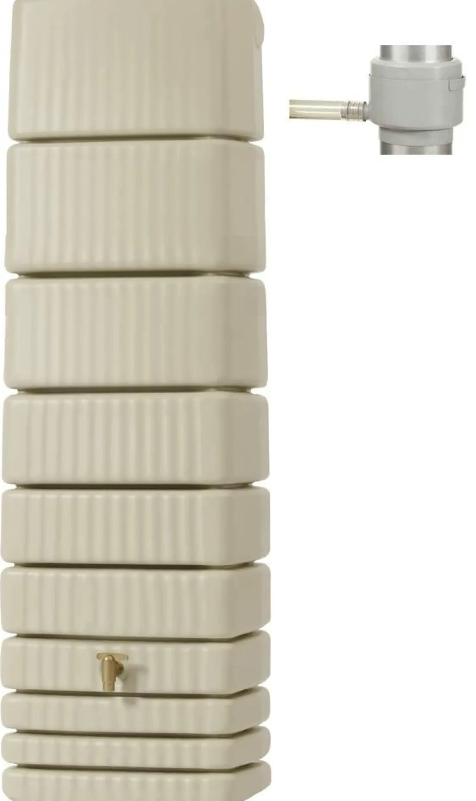 Récupérateurs D'Eau>Camif GARANTIA Kit Récupérateur d'Eau Cuve Murale 650 L Slim Sable