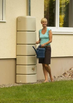 Récupérateurs D'Eau>Camif GARANTIA Kit Récupérateur d'Eau Cuve Murale 300 L Slim Sable