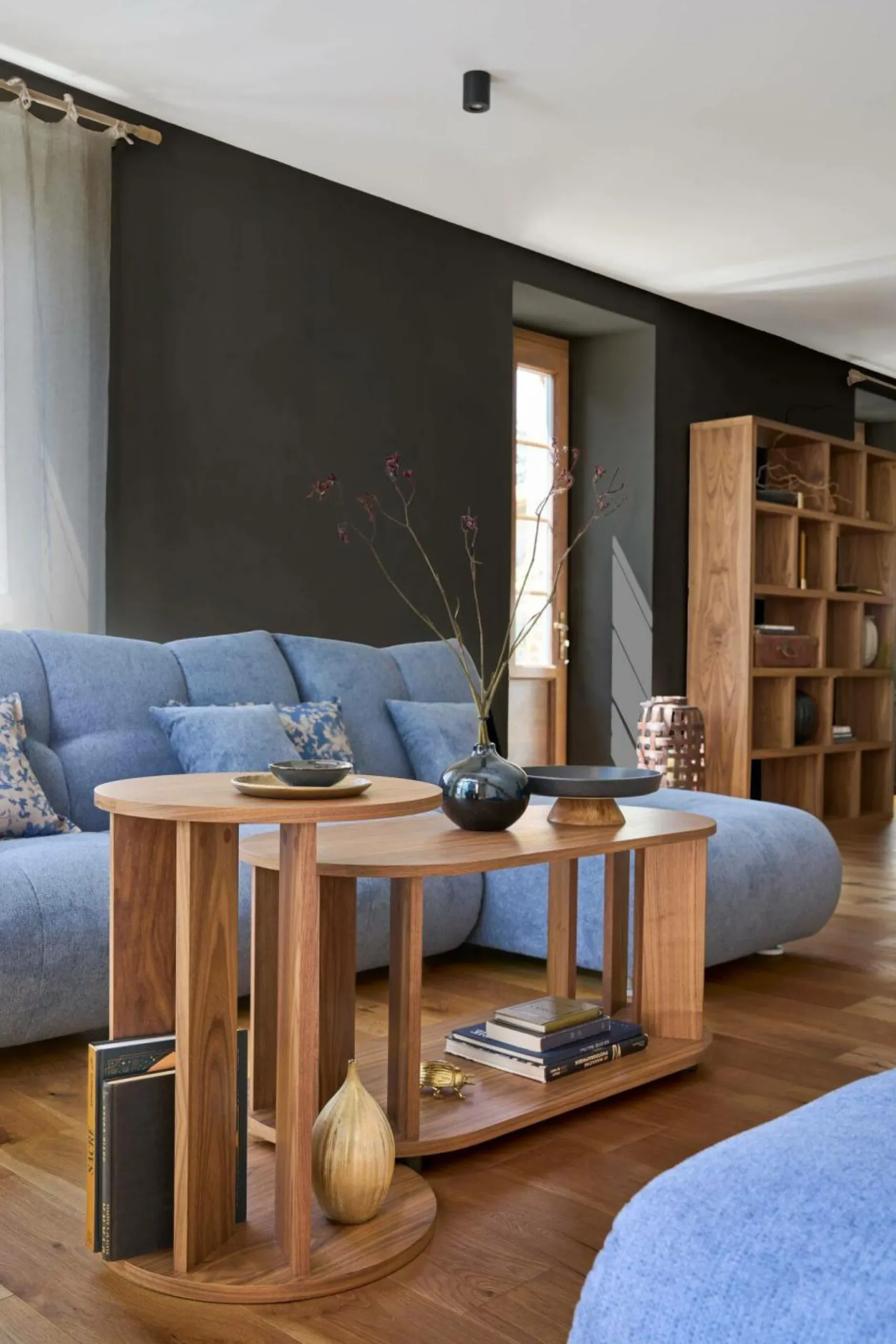 Canapés Modulables>Camif Grand chauffeuse pour canapé modulable tissu Benny - - 2,5 places Bleu