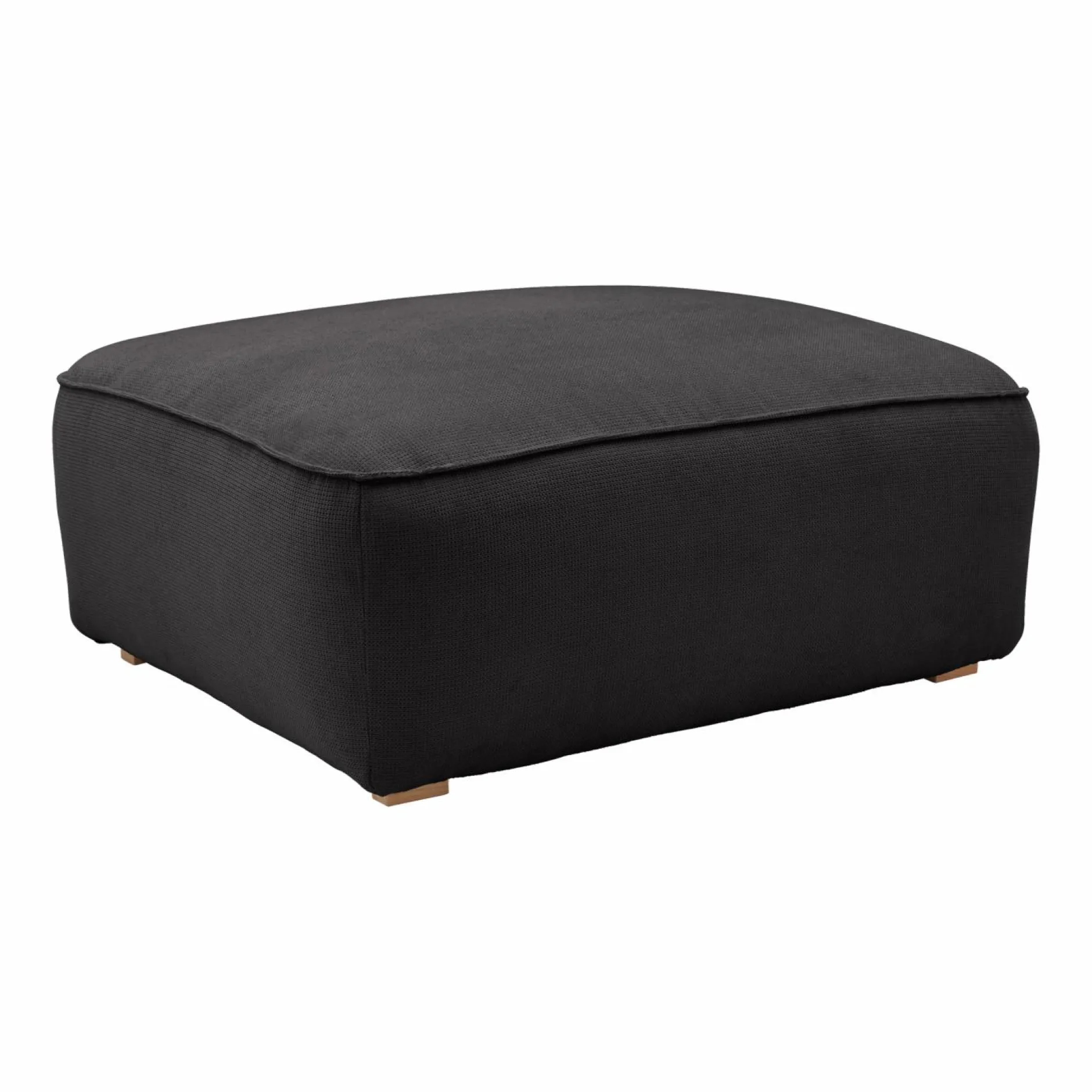 Repose-Pieds>Camif Grand pouf tissu Otis - Carbone