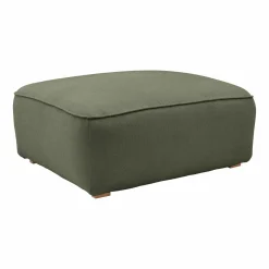 Repose-Pieds>Camif Grand pouf tissu Otis - Vert Kaki