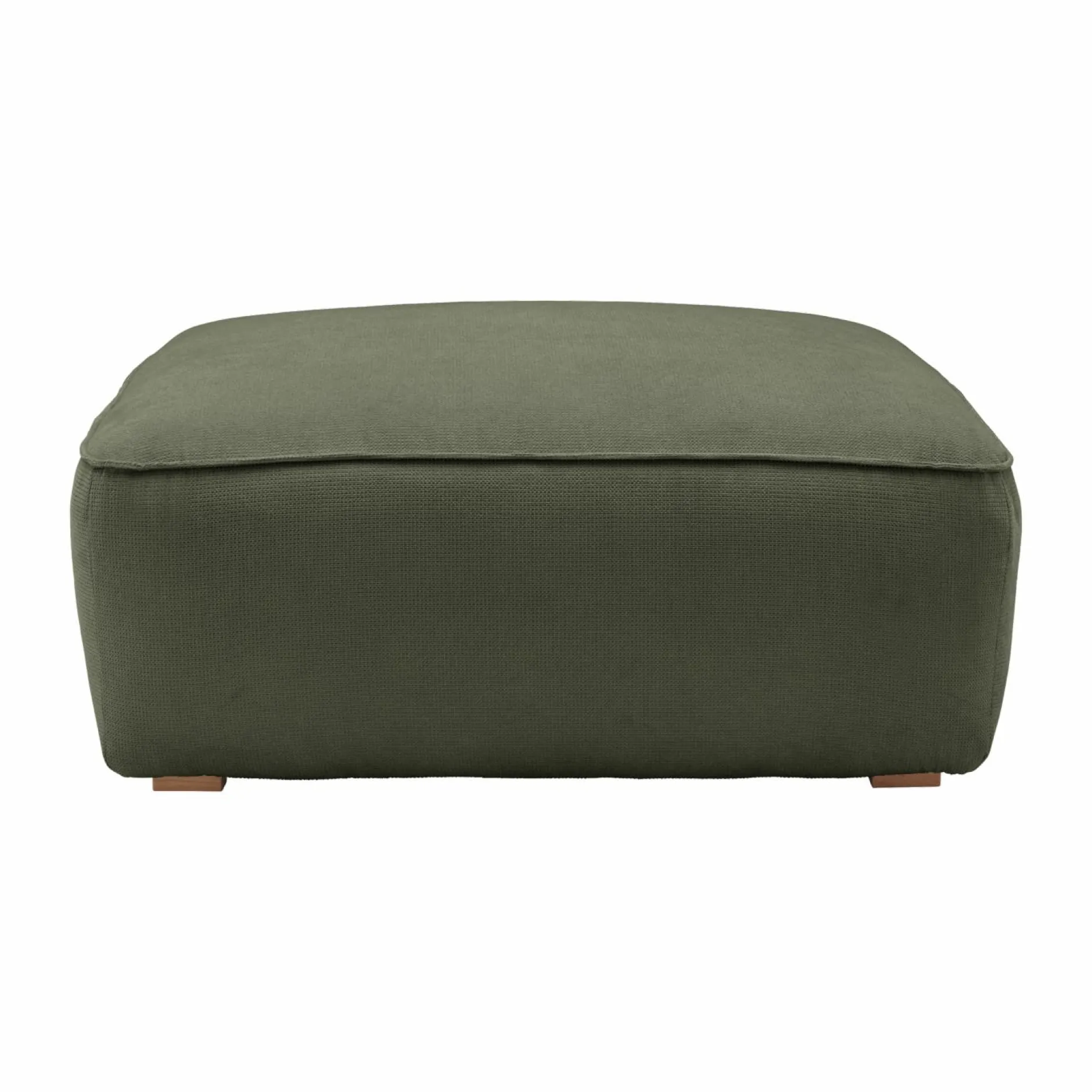 Repose-Pieds>Camif Grand pouf tissu Otis - Vert Kaki