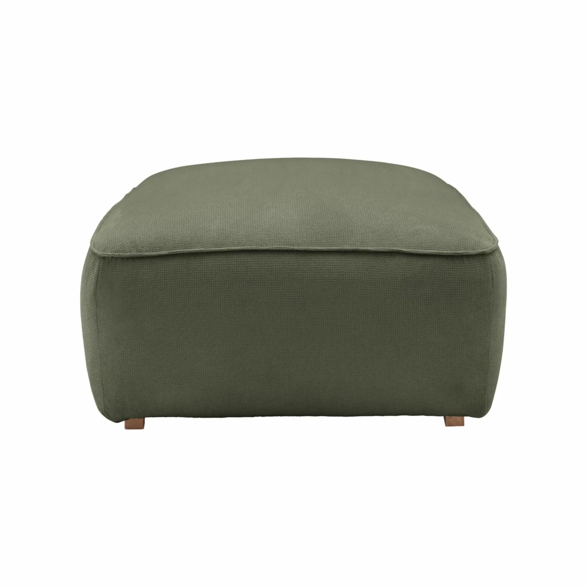 Repose-Pieds>Camif Grand pouf tissu Otis - Vert Kaki