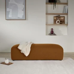 Repose-Pieds>Camif Grand pouf tissu Pavel - Moutarde