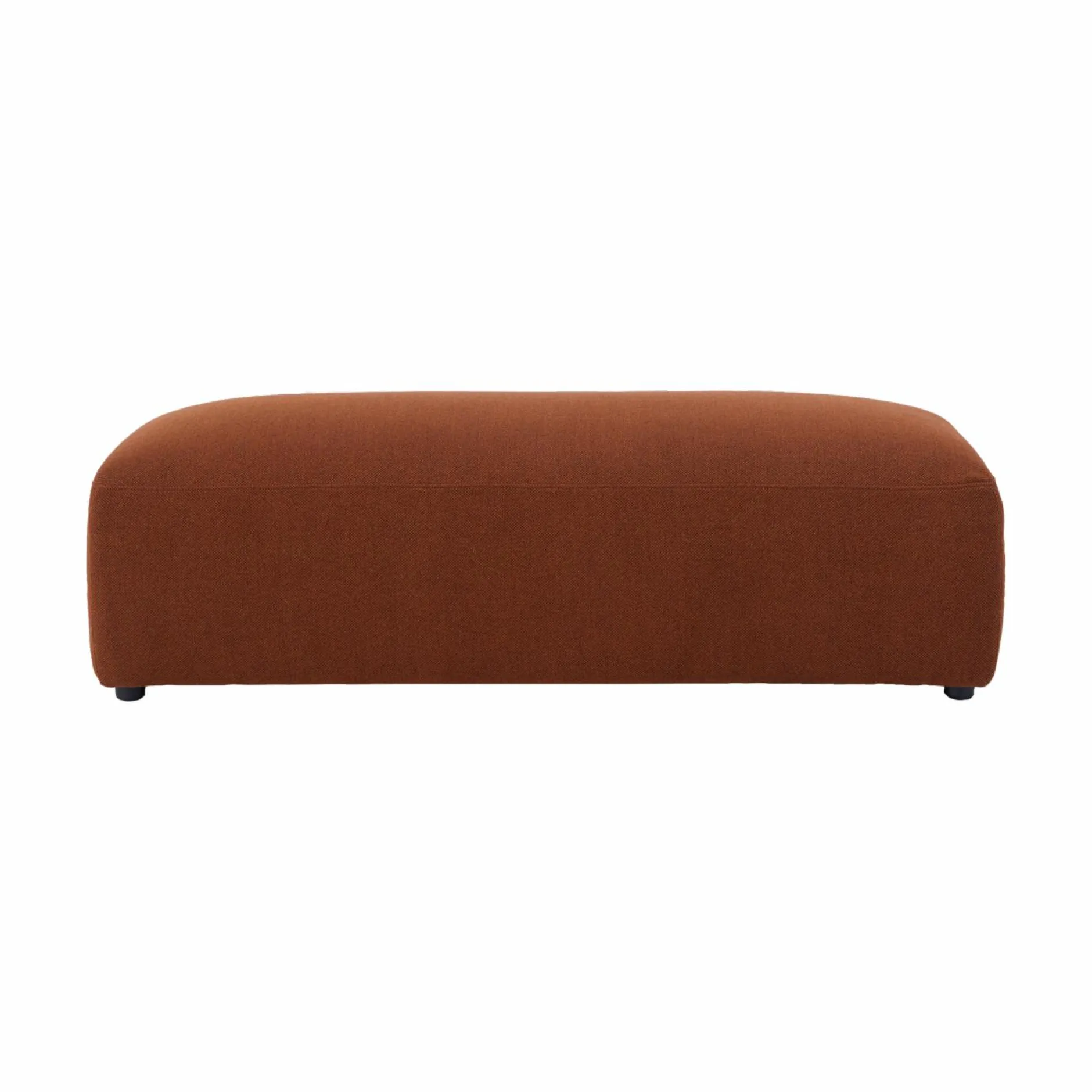 Repose-Pieds>Camif Grand pouf tissu Pavel - Rouille