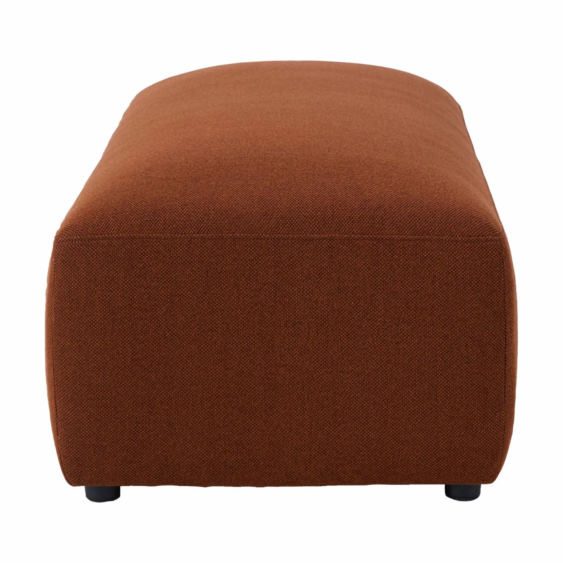 Repose-Pieds>Camif Grand pouf tissu Pavel - Rouille