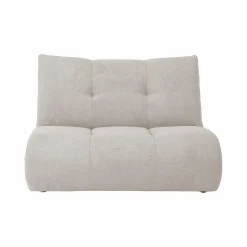 Canapés Modulables></noscript>Camif Grande chauffeuse et méridienne tissu Benny - - 1,5 place Naturel