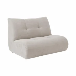 Canapés Modulables></noscript>Camif Grande chauffeuse et méridienne tissu Benny - - 1,5 place Naturel