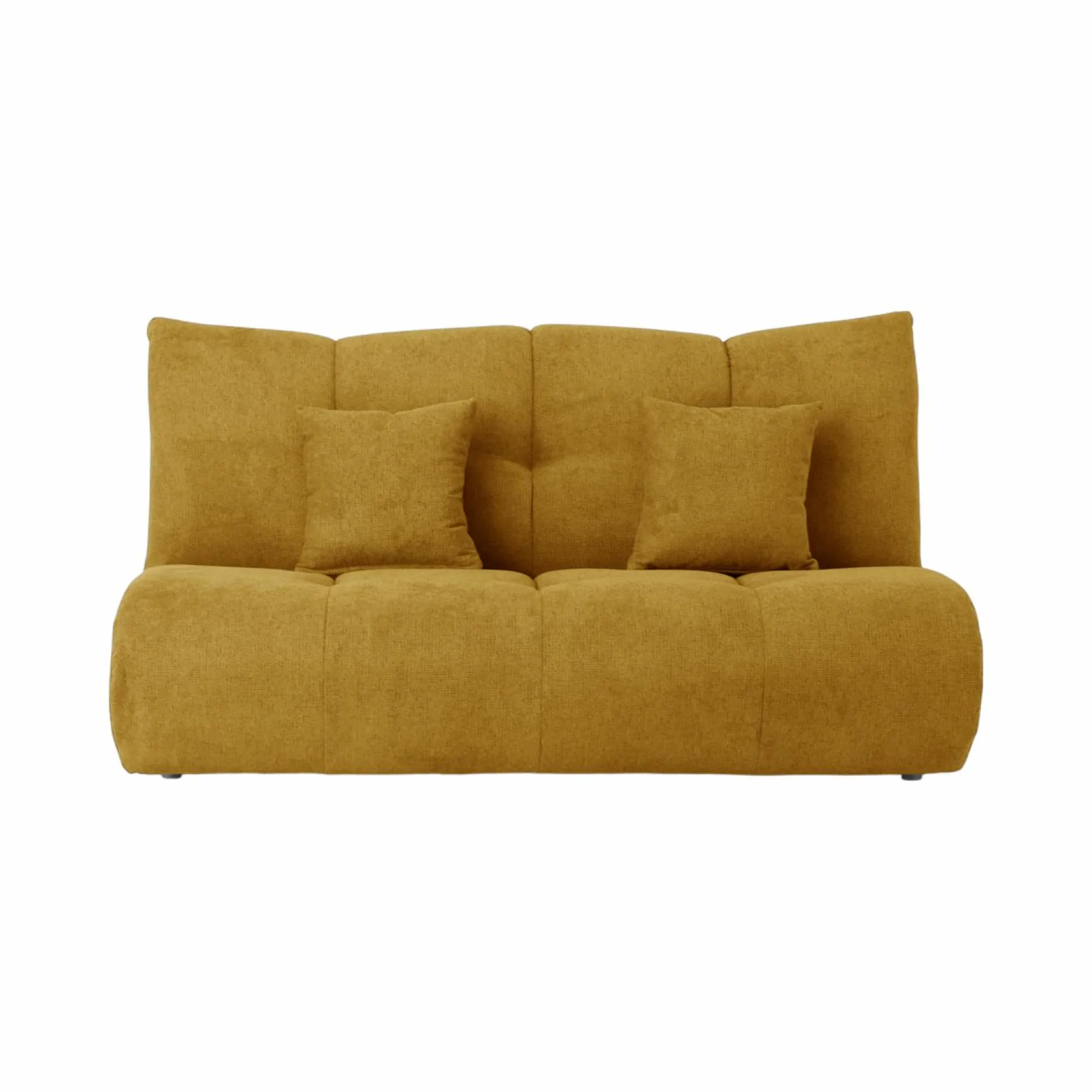 Canapés Modulables>Camif Grande chauffeuse pour canapé modulable tissu Benny - - 2,5 places Moutarde