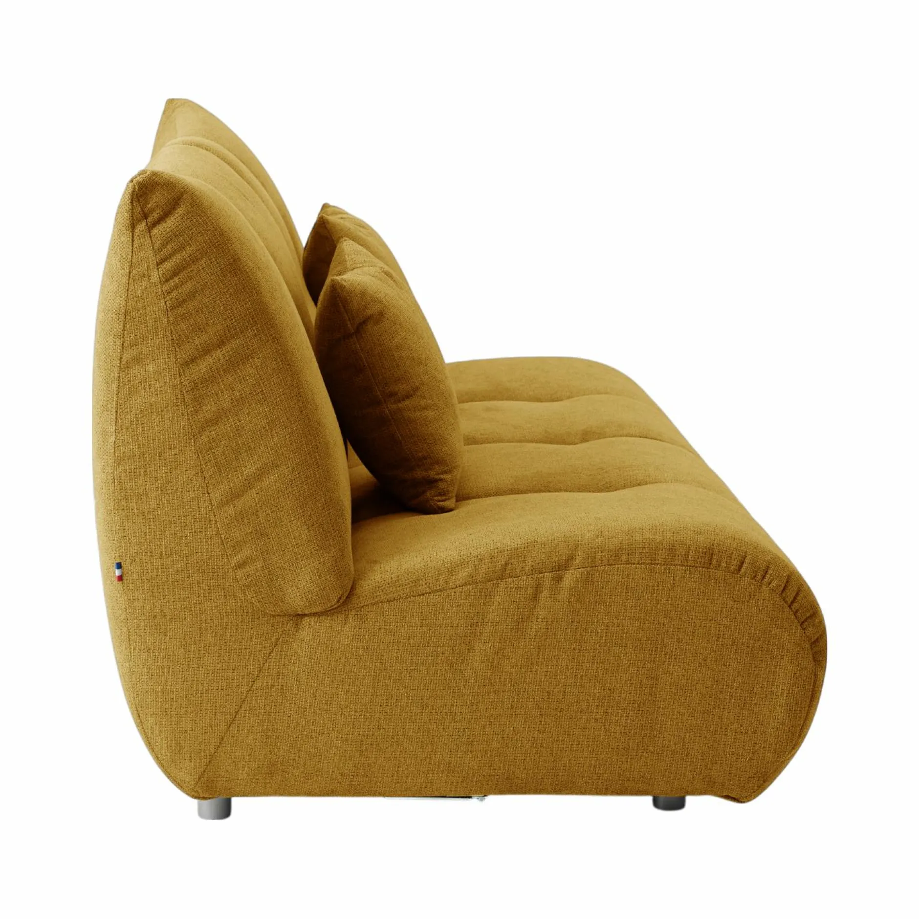 Canapés Modulables>Camif Grande chauffeuse pour canapé modulable tissu Benny - - 2,5 places Moutarde