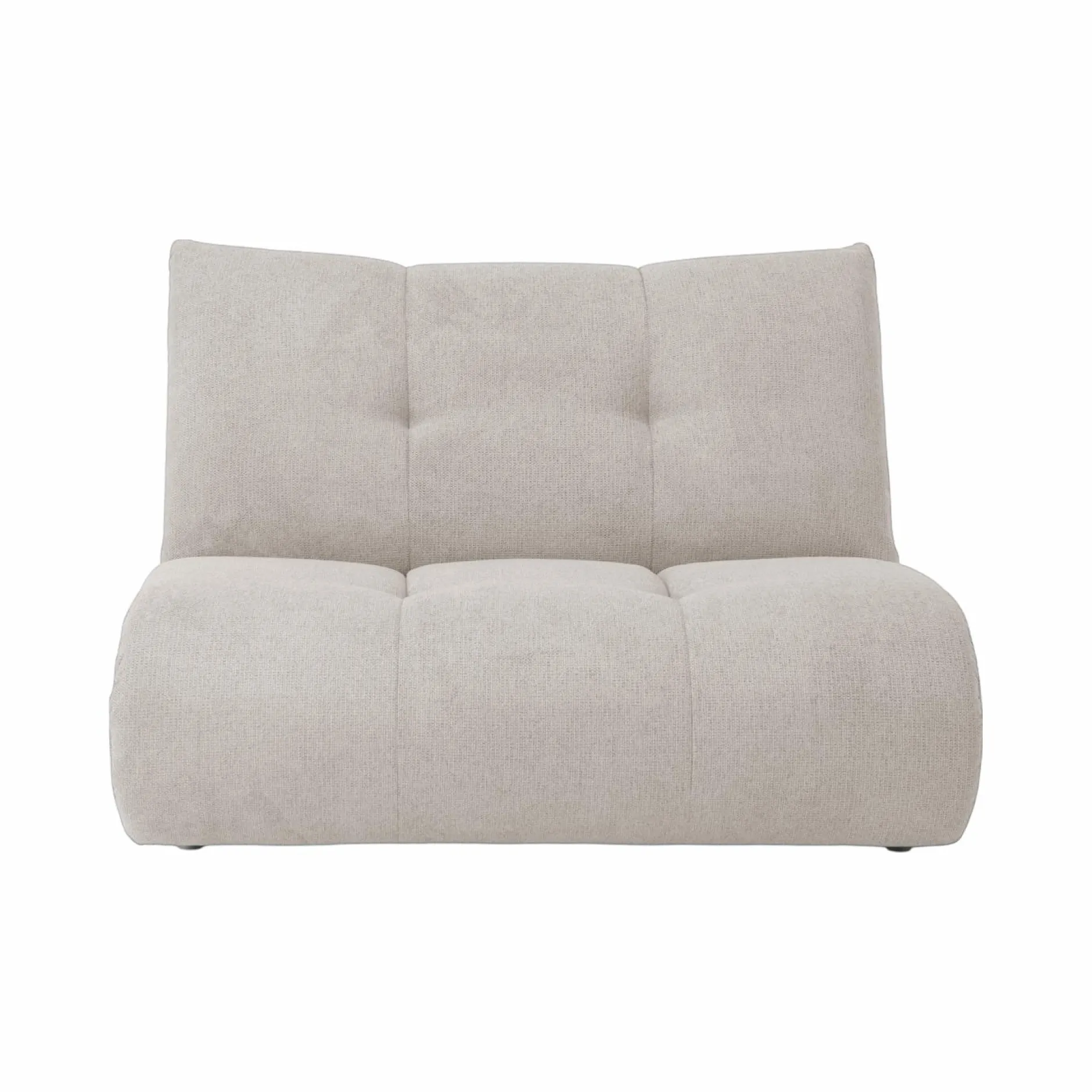 Canapés Modulables>Camif Grande chauffeuse pour canapé modulable tissu Benny - - 1,5 place Naturel