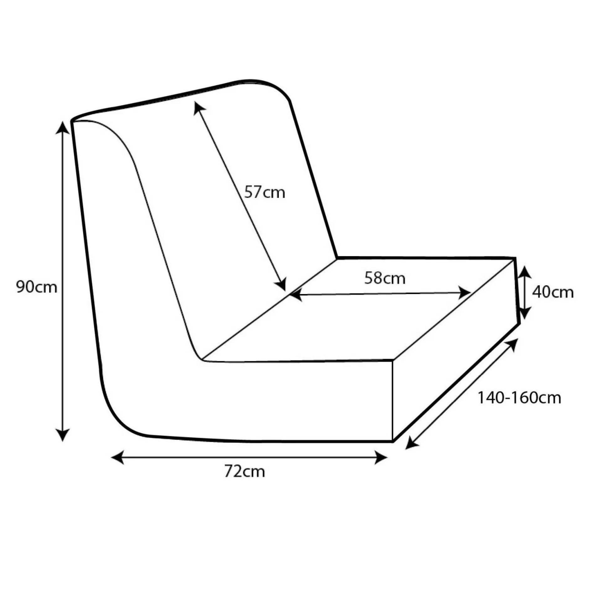 Housses De Clic-Clac Et Bz|Housses De Clic-Clac Et Bz>Camif Housse de BZ recyclée Heva - - 140 x 190 cm Lin