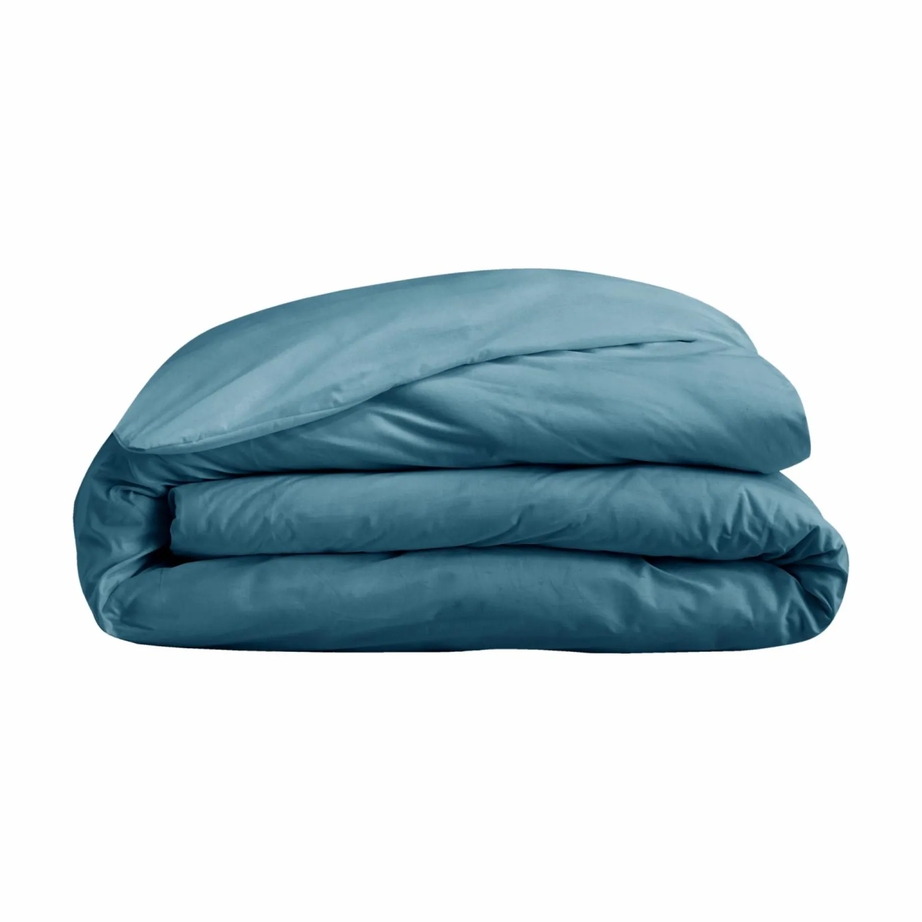 Housses De Couette>Camif Housse de couette coton bio Fil & Sens - - 140 x 200 cm Bleu Minéral