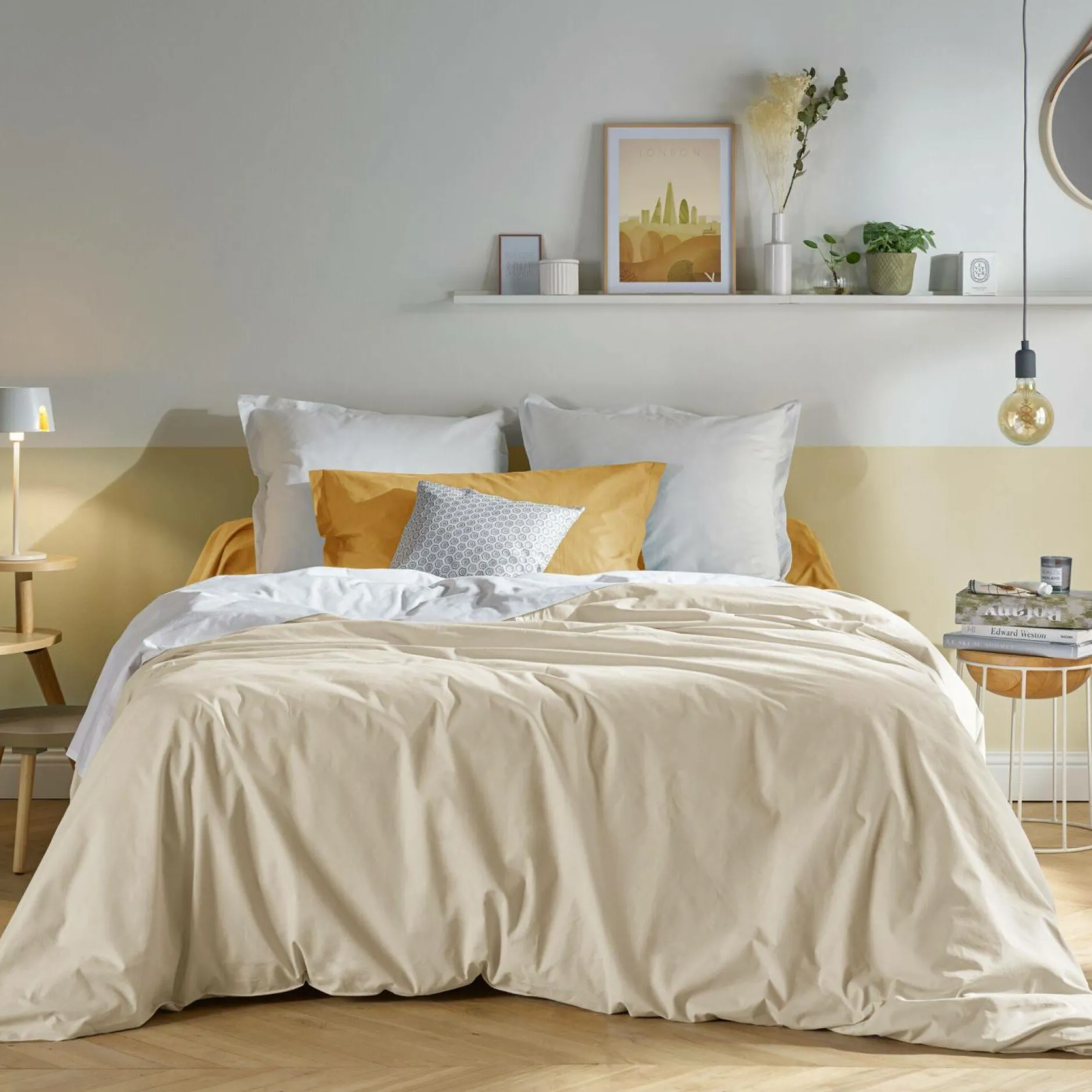 Housses De Couette>Camif Housse de couette coton bio Fil & Sens - - 200 x 200 cm Lin