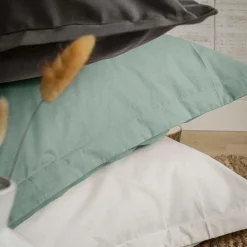 Housses De Couette>Camif Housse de couette coton bio Fil & Sens - - 140 x 200 cm Céladon