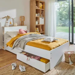 Housses De Couette>Camif Housse de couette coton bio Fil & Sens - - 140 x 200 cm Jaune Curry