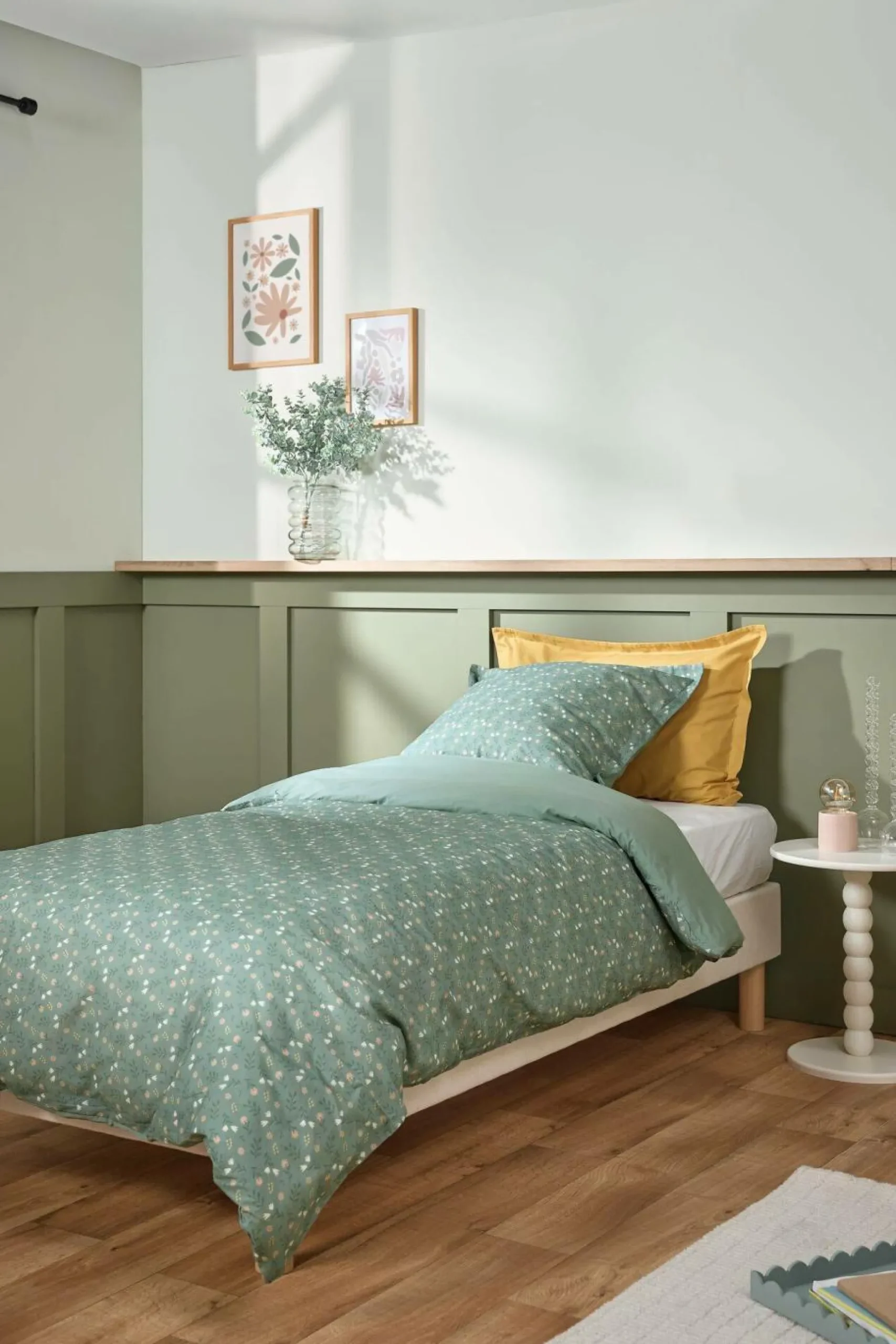 Housses De Couette>Camif Housse de couette coton bio Verlaine - - 140 x 200 cm Céladon