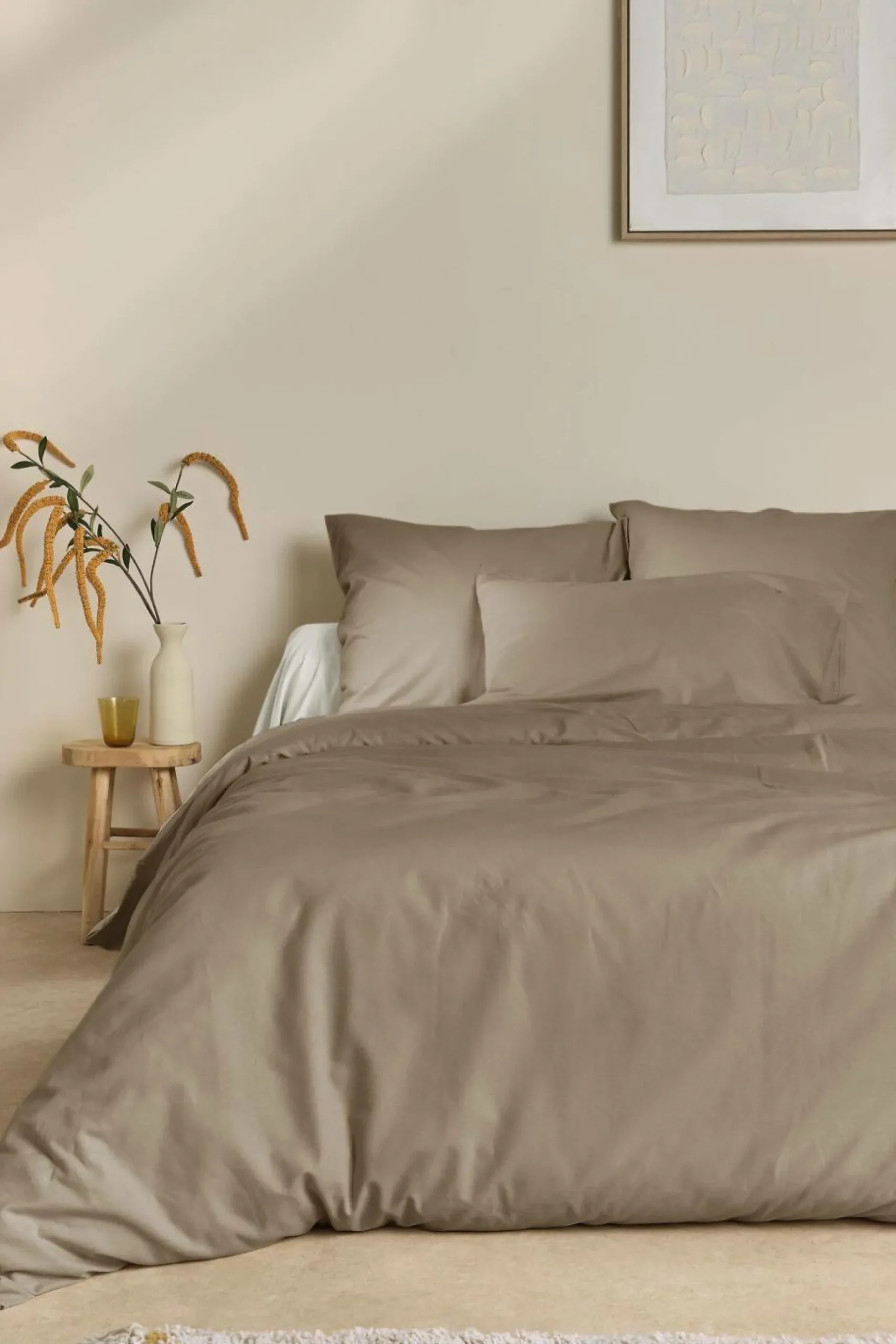 Housses De Couette>Camif Housse de couette coton lin Valentine - - 140 x 200 cm Taupe