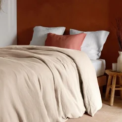 Housses De Couette>Camif Housse de couette gaze de coton bio Lou - - 140 x 200 cm Beige