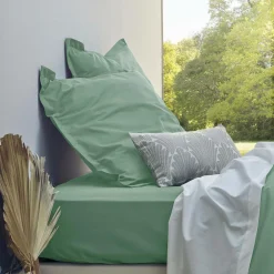 Housses De Couette>Camif Housse de couette percale bio Elise - - 200 x 200 cm Céladon