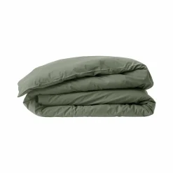 Housses De Couette>Camif Housse de couette percale bio Elise - - 140 x 200 cm Lichen Vert