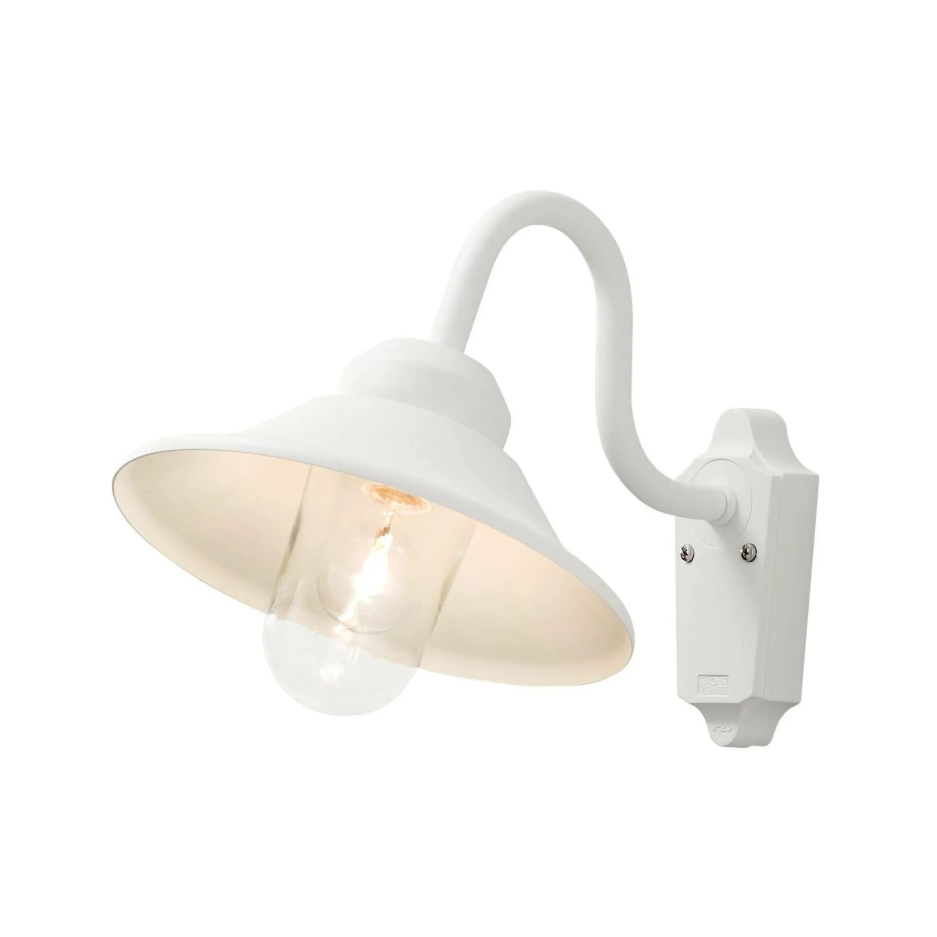 Appliques Murales Extérieur|Éclairage D'Extérieur>Camif KONSTSMIDE Applique Murale Vega Retro en Aluminium - Blanc