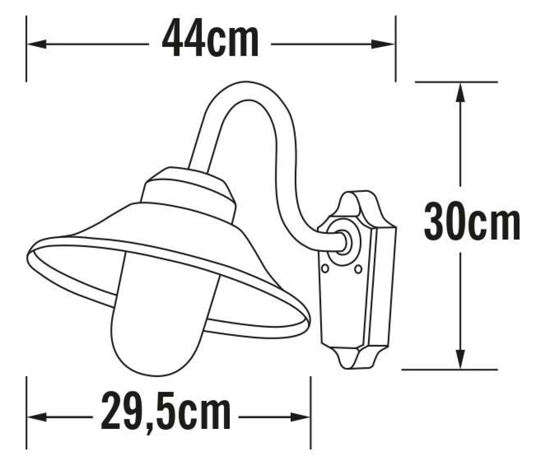 Appliques Murales Extérieur|Éclairage D'Extérieur>Camif KONSTSMIDE Applique Murale Vega Retro en Aluminium - Blanc