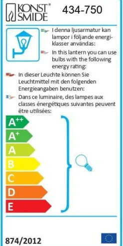 Appliques Murales Extérieur|Éclairage D'Extérieur></noscript>Camif KONSTSMIDE Applique Murale Benu Montante en Aluminium