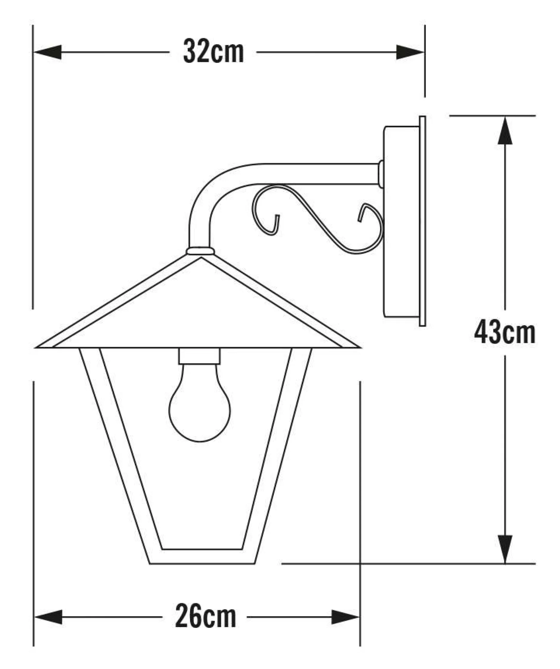 Appliques Murales Extérieur|Éclairage D'Extérieur>Camif KONSTSMIDE Applique Murale Benu Descendante en Aluminium