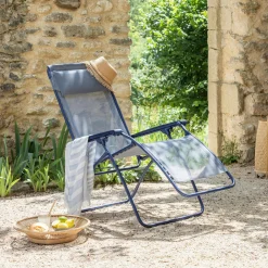 Transats Et Relax>Camif LAFUMA Fauteuil Relax Pliant R Clip Colorblock - Bleu Indigo