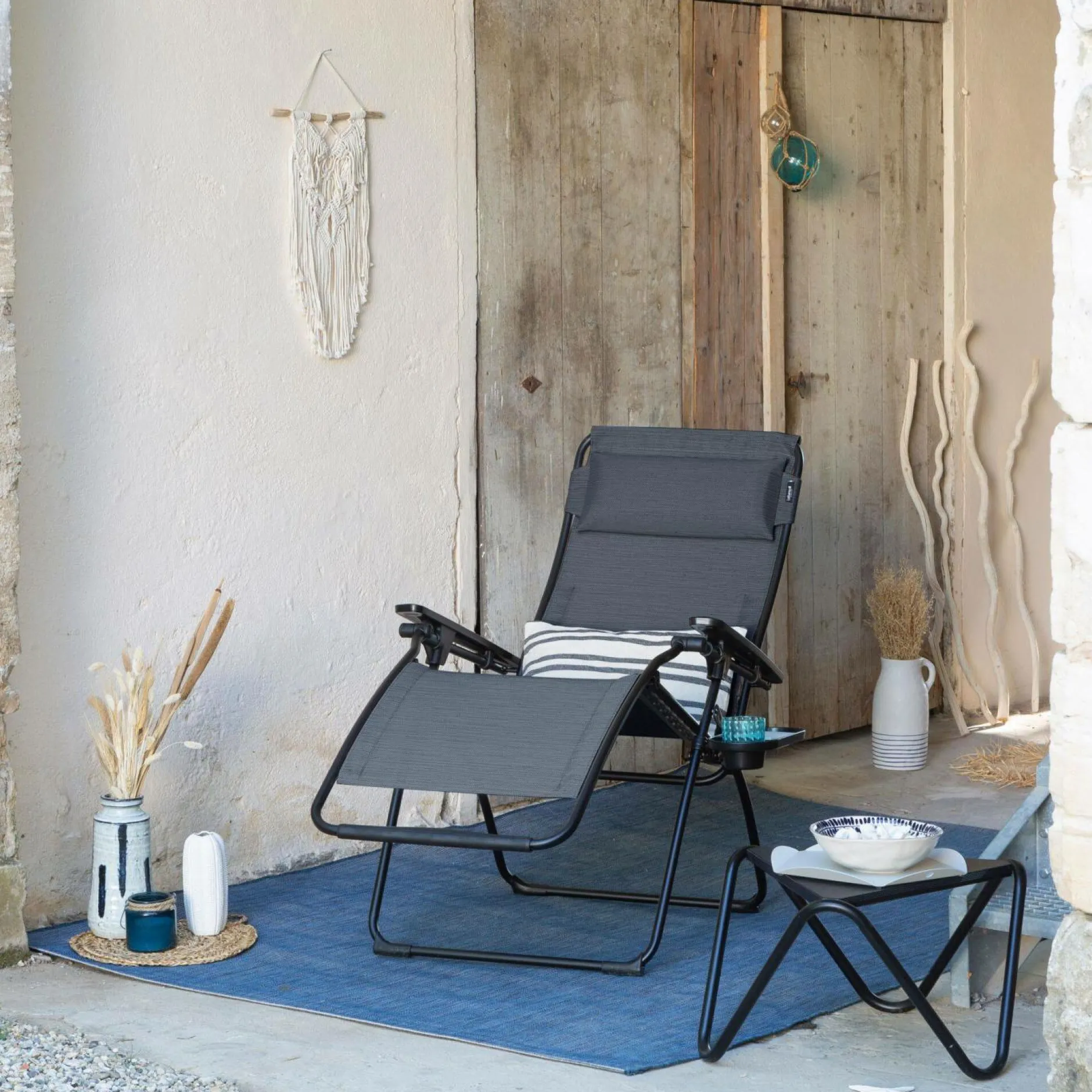 Transats Et Relax>Camif LAFUMA Fauteuil Relax Pliant Futura Batyline® Duo - Obsidian