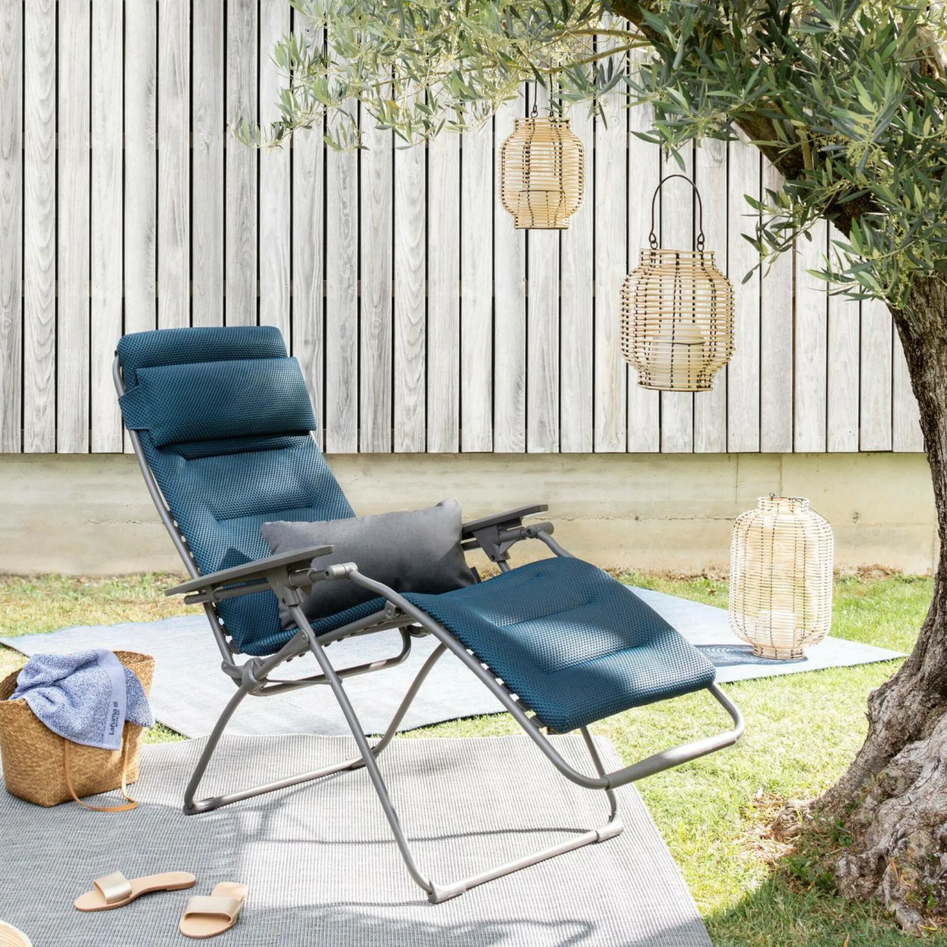 Transats Et Relax>Camif LAFUMA Fauteuil Relax Pliant Futura BeComfort® - Olive