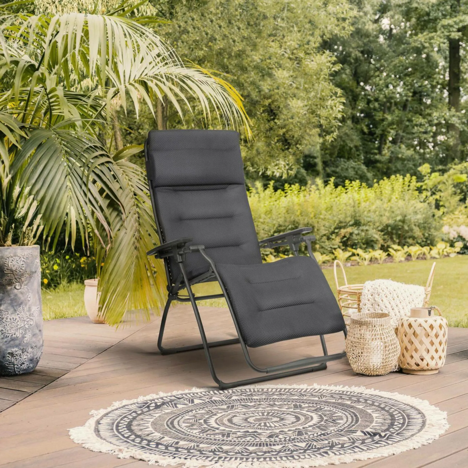 Transats Et Relax>Camif LAFUMA Fauteuil Relax Pliant Futura BeComfort® - Olive