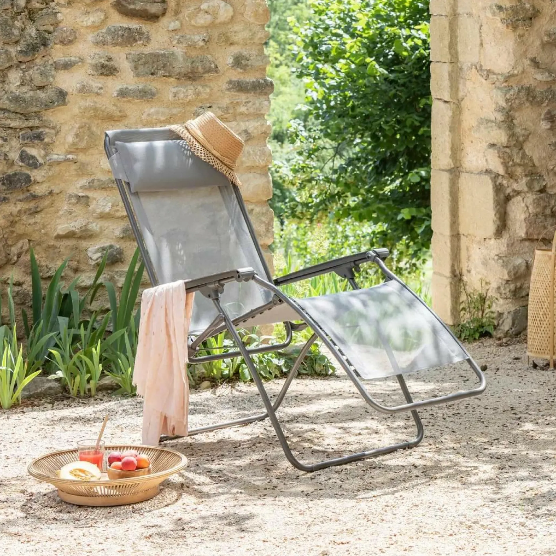 Transats Et Relax>Camif LAFUMA Fauteuil Relax Pliant R Clip Colorblock - Terre