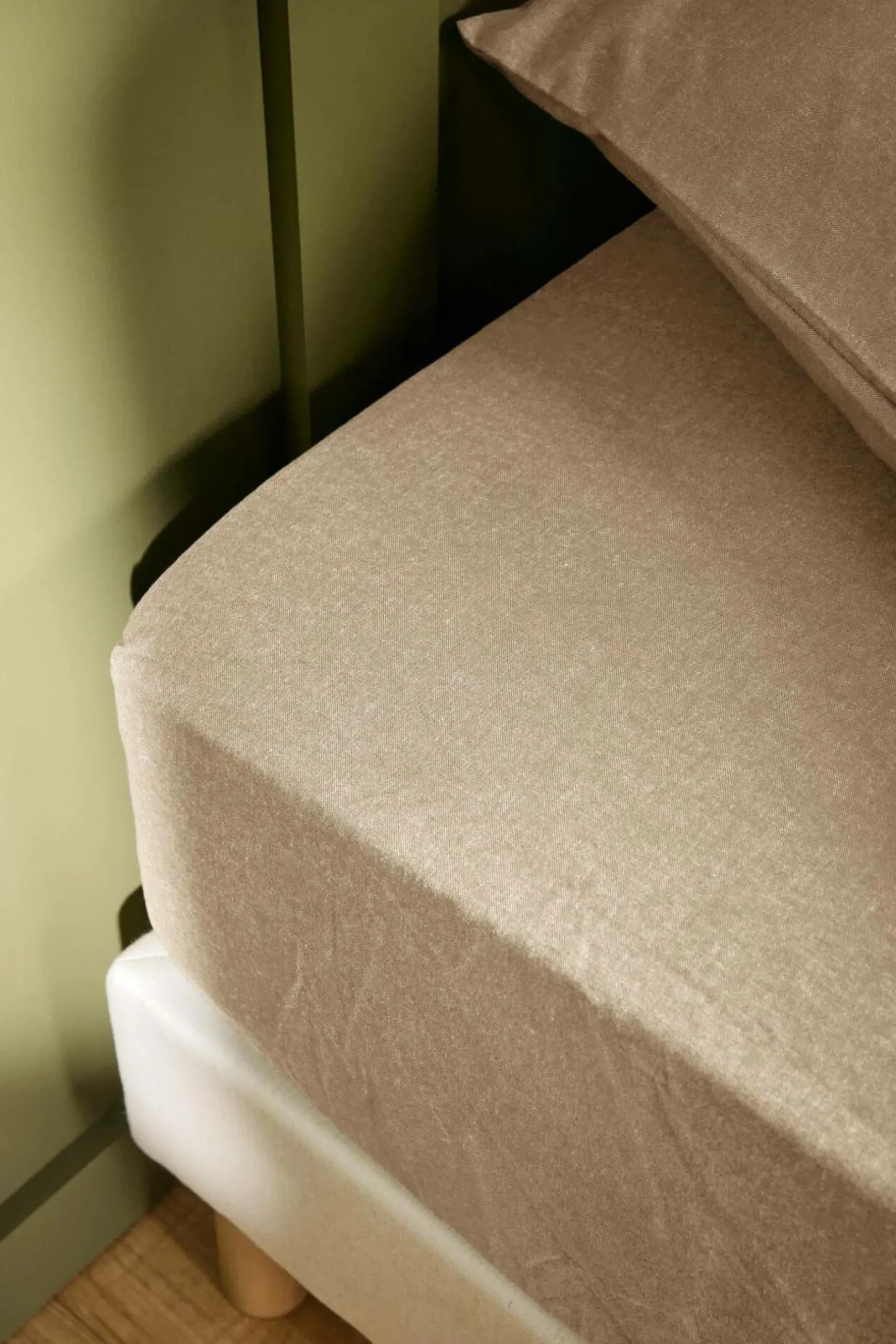 Draps Housse>Camif LASA HOME Drap housse coton flanelle Livia - - 140 x 190 cm Sable