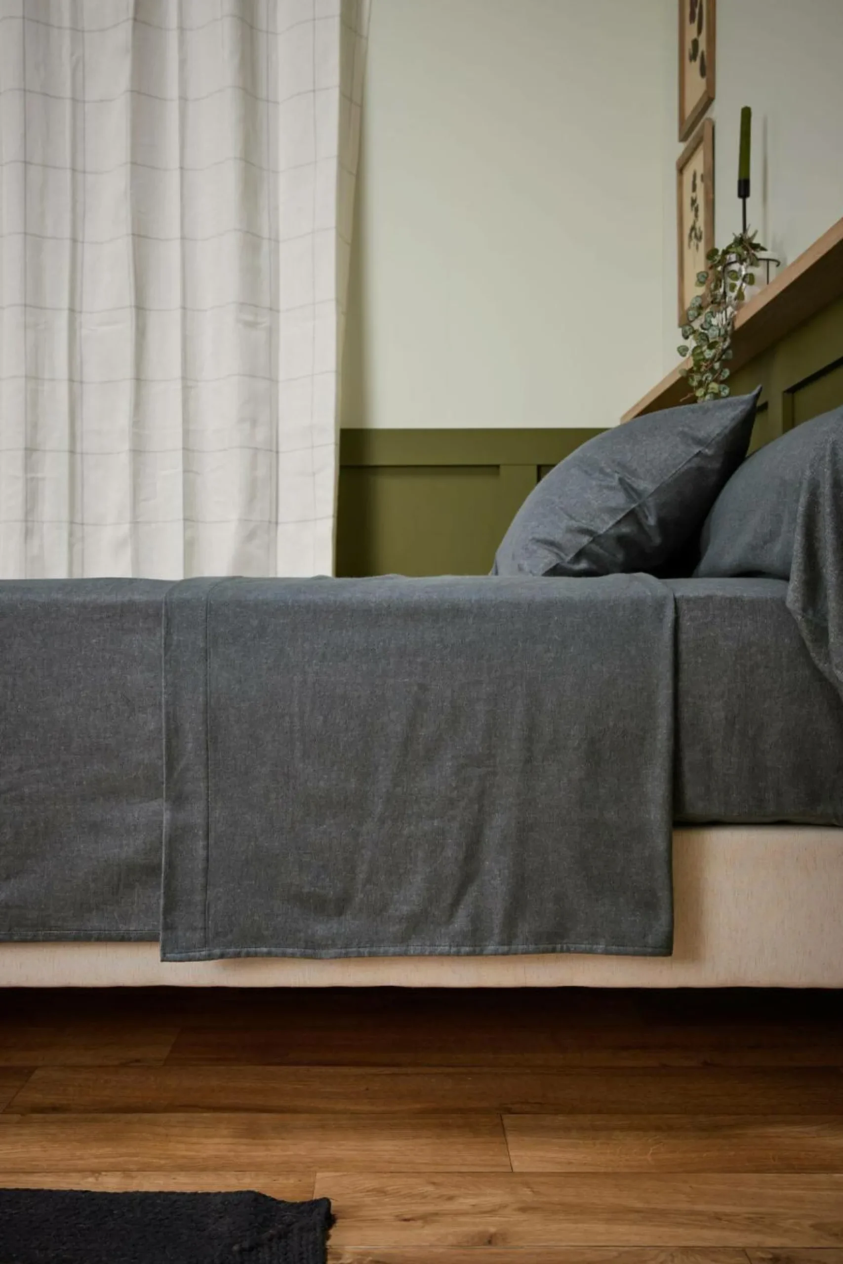 Draps>Camif LASA HOME Drap plat coton flanelle Livia - - 240 x 300 cm Graphite