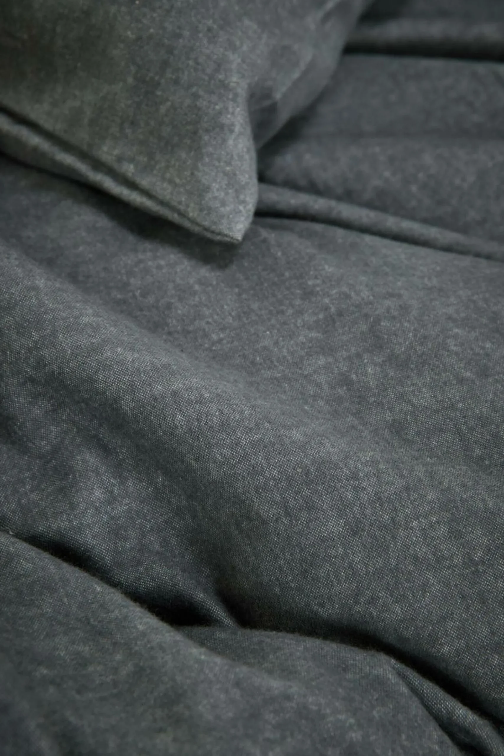 Housses De Couette>Camif LASA HOME Housse de couette coton flanelle Livia - - 240 x 220 cm Graphite