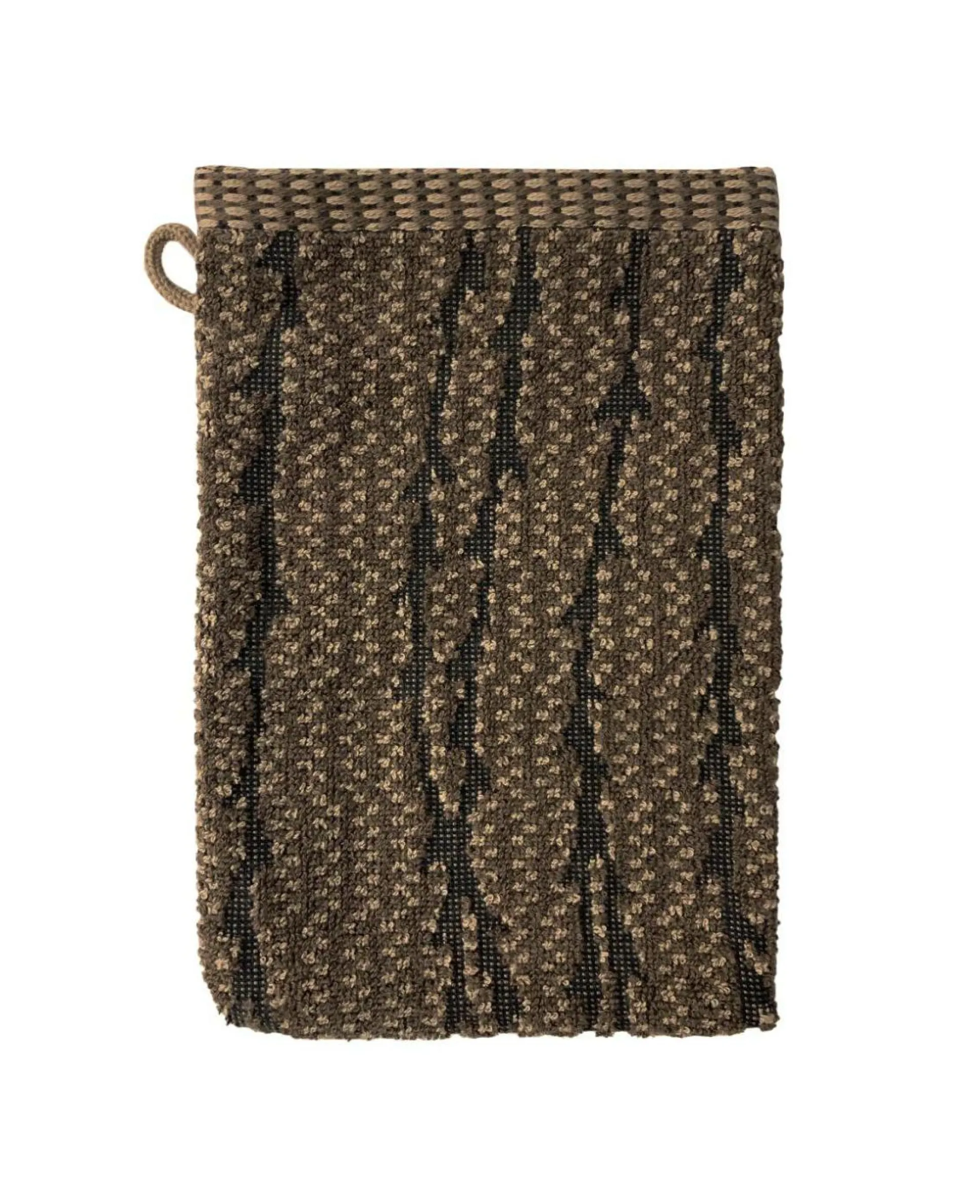 Gants De Toilette>Camif LASA HOME Lot de 2 gants de toilette coton Léonardo - Marron