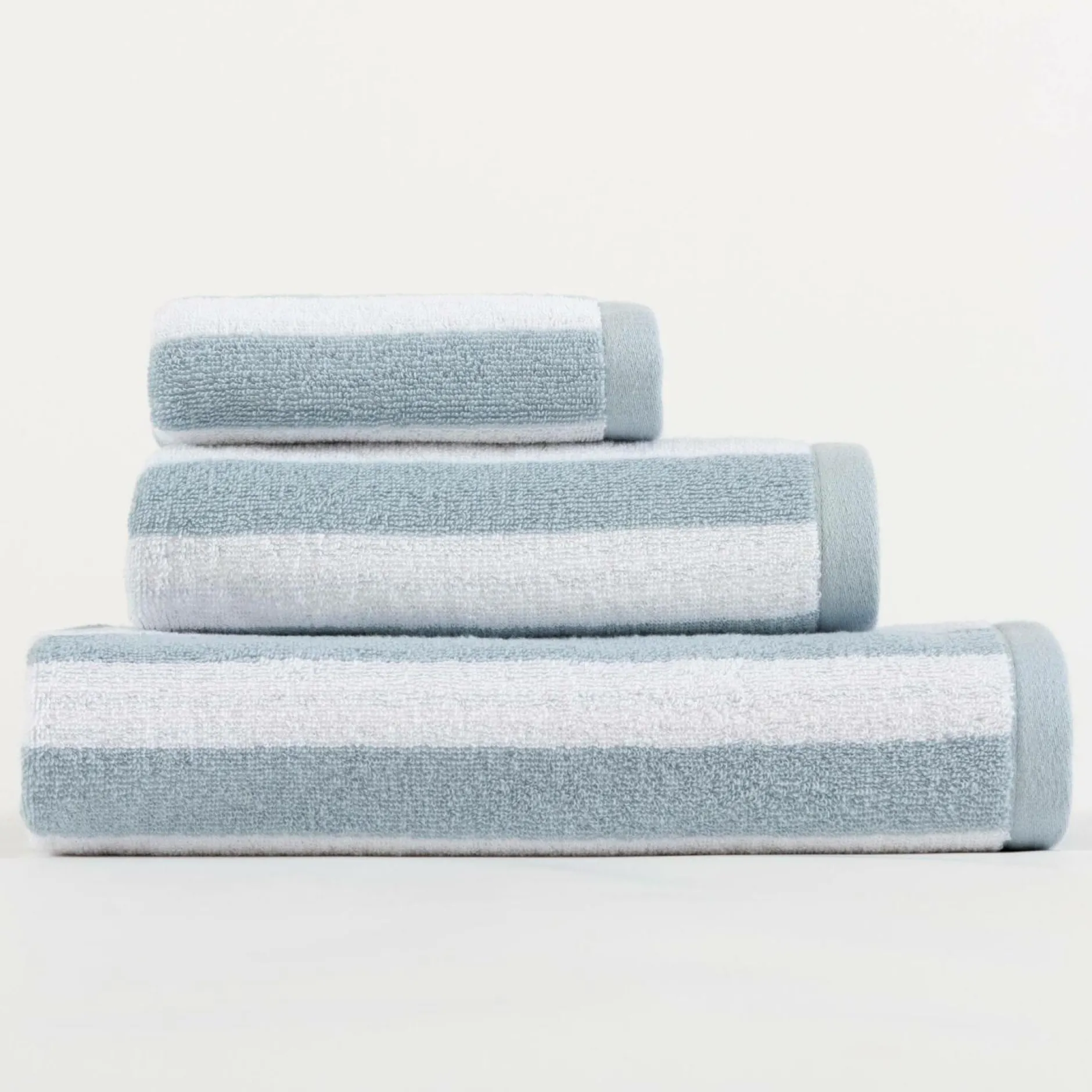 Serviettes De Bain>Camif LASA HOME Serviette de bain coton recyclé Lucia - - 100 x 150 cm Bleu