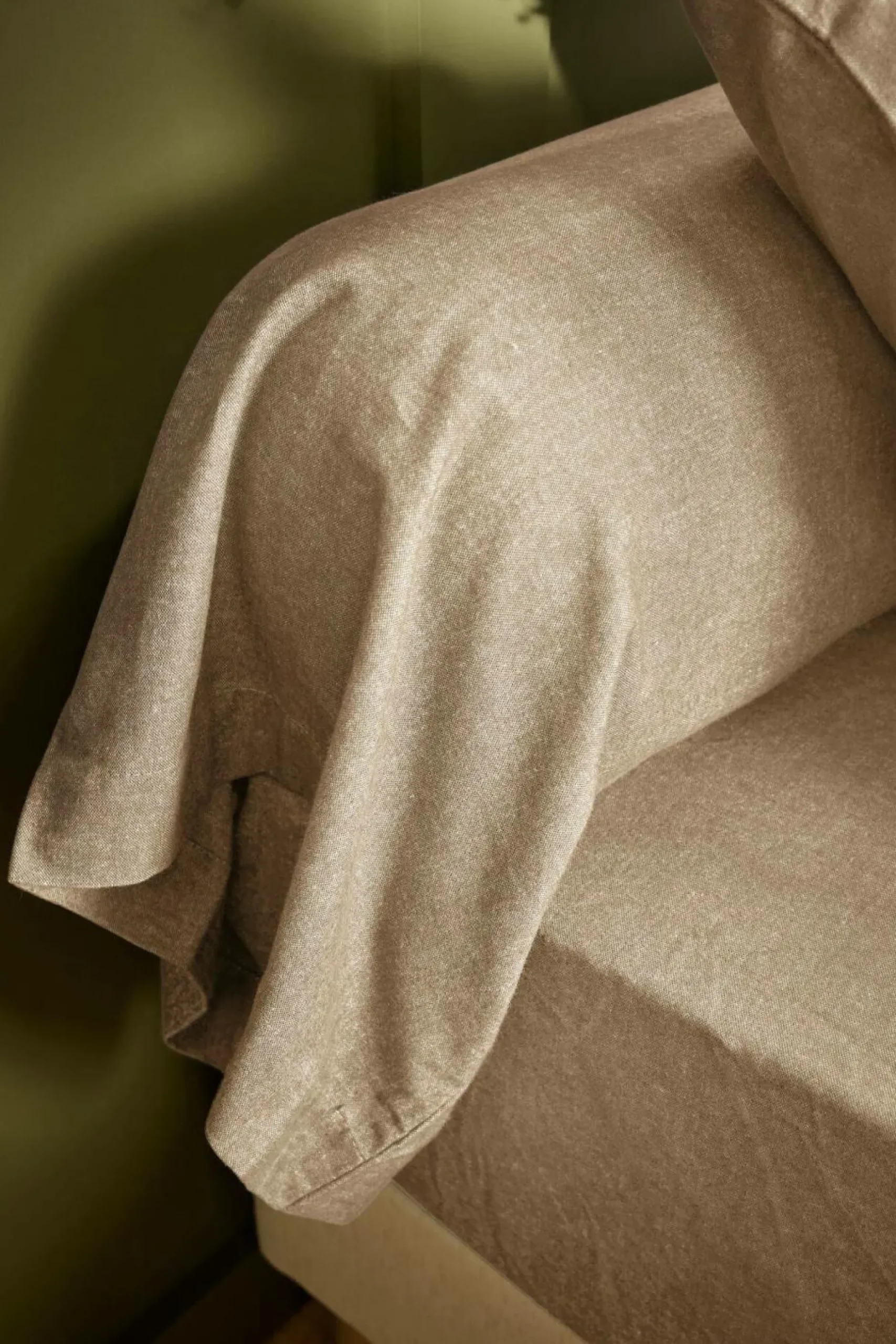 Taies D'Oreiller>Camif LASA HOME Taie de traversin coton flanelle Livia - Sable