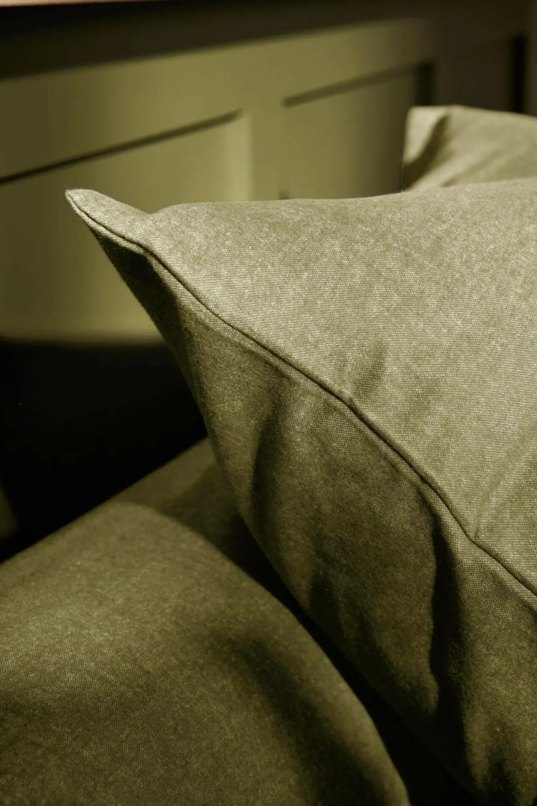 Taies D'Oreiller>Camif LASA HOME Taie d'oreiller coton flanelle Livia - - 50 x 70 cm Kaki