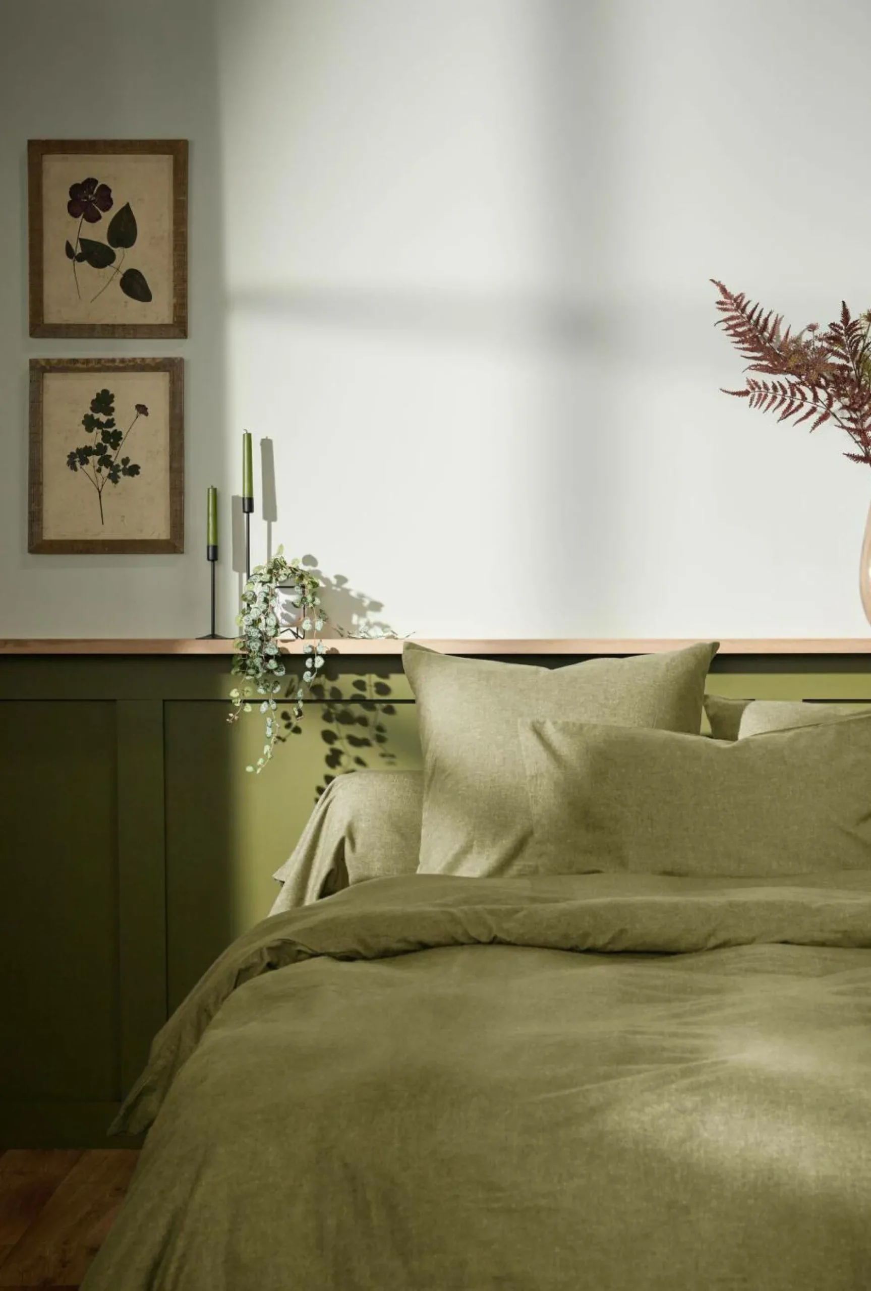 Taies D'Oreiller>Camif LASA HOME Taie d'oreiller coton flanelle Livia - - 50 x 70 cm Kaki