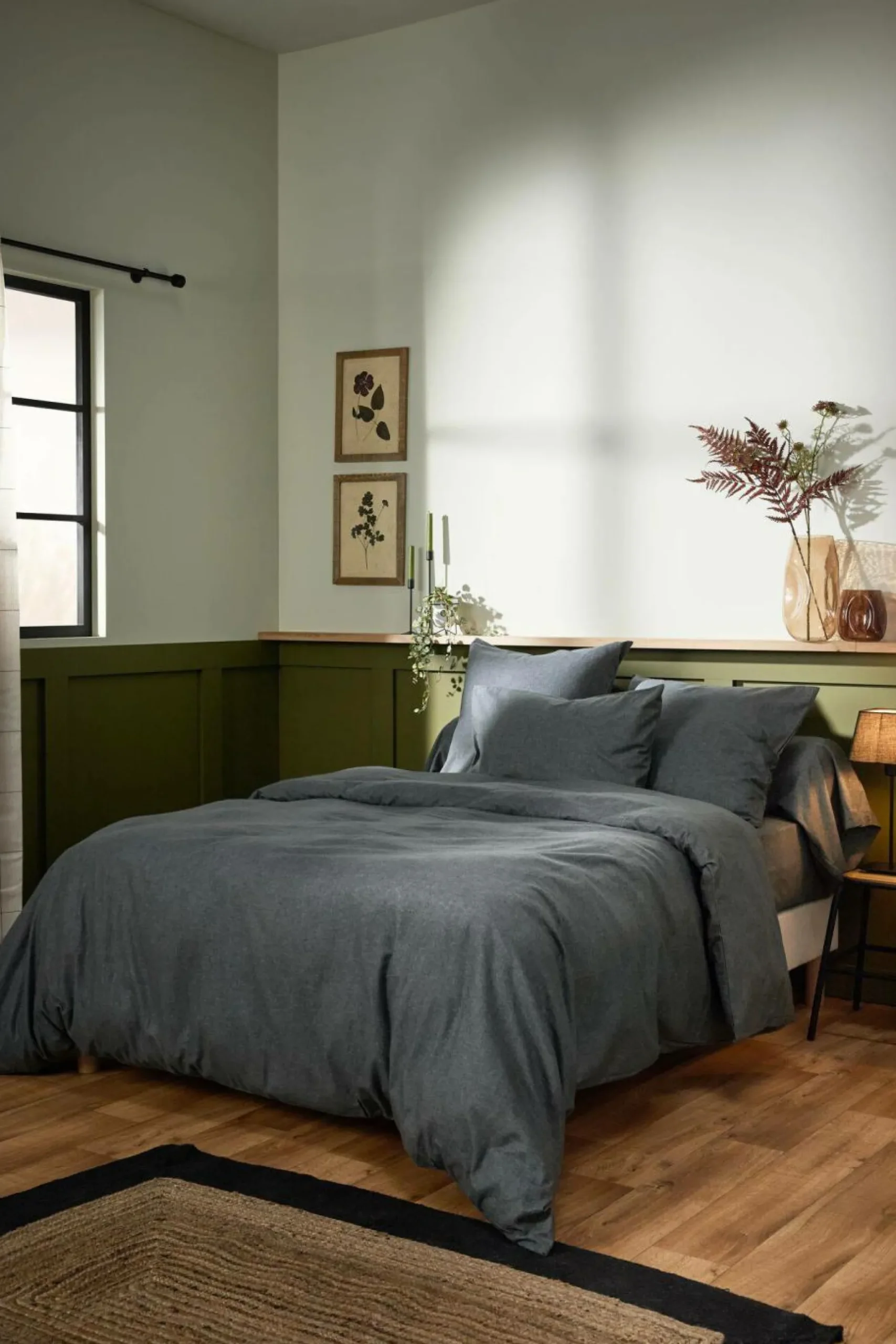 Taies D'Oreiller>Camif LASA HOME Taie d'oreiller coton flanelle Livia - - 50 x 70 cm Graphite