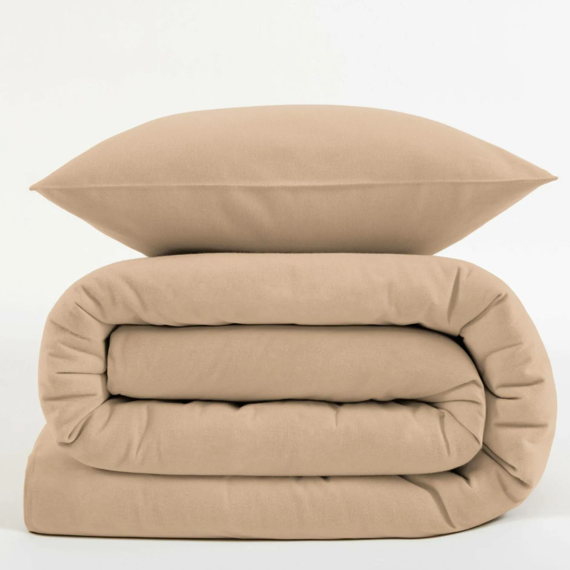 Taies D'Oreiller>Camif LASA HOME Taie d'oreiller coton flanelle Livia - - 50 x 70 cm Sable