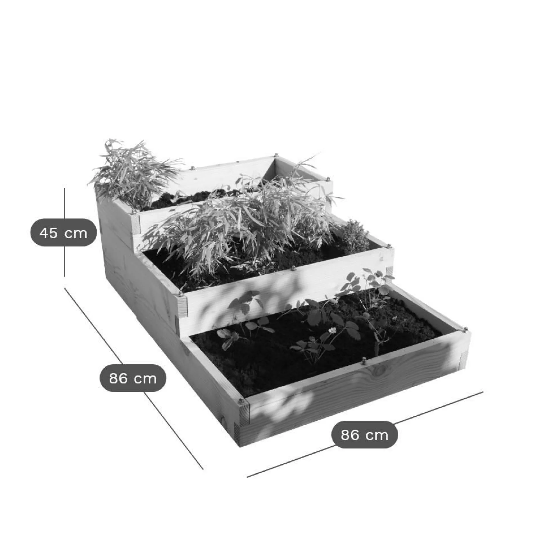 Carrés De Potager>Camif LE CARRE FANTASTIK Carré de Potager 3 Niveaux Big Triptik en Bois