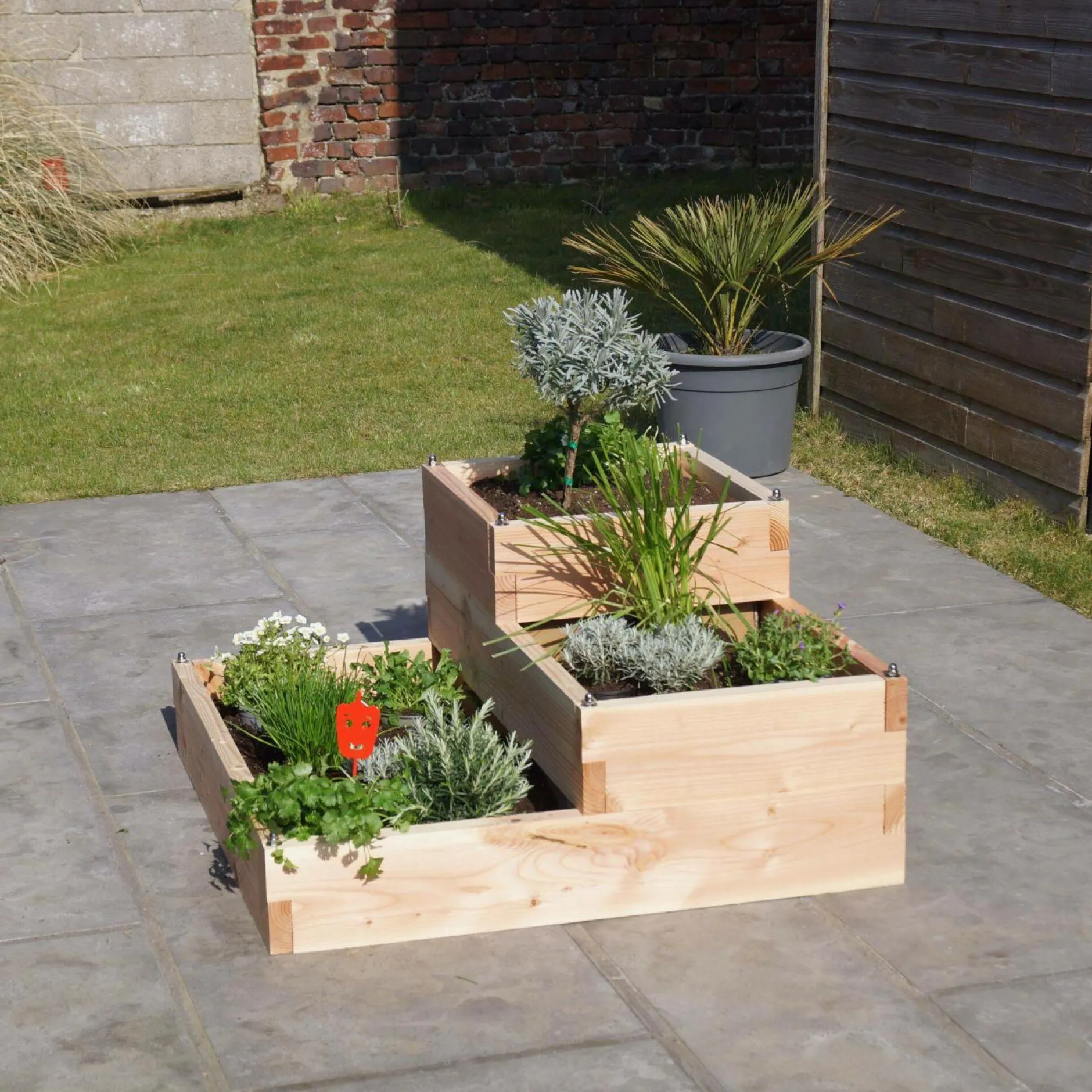 Carrés De Potager>Camif LE CARRE FANTASTIK Carré de Potager 3 Niveaux Effet Graphik Junior en Bois